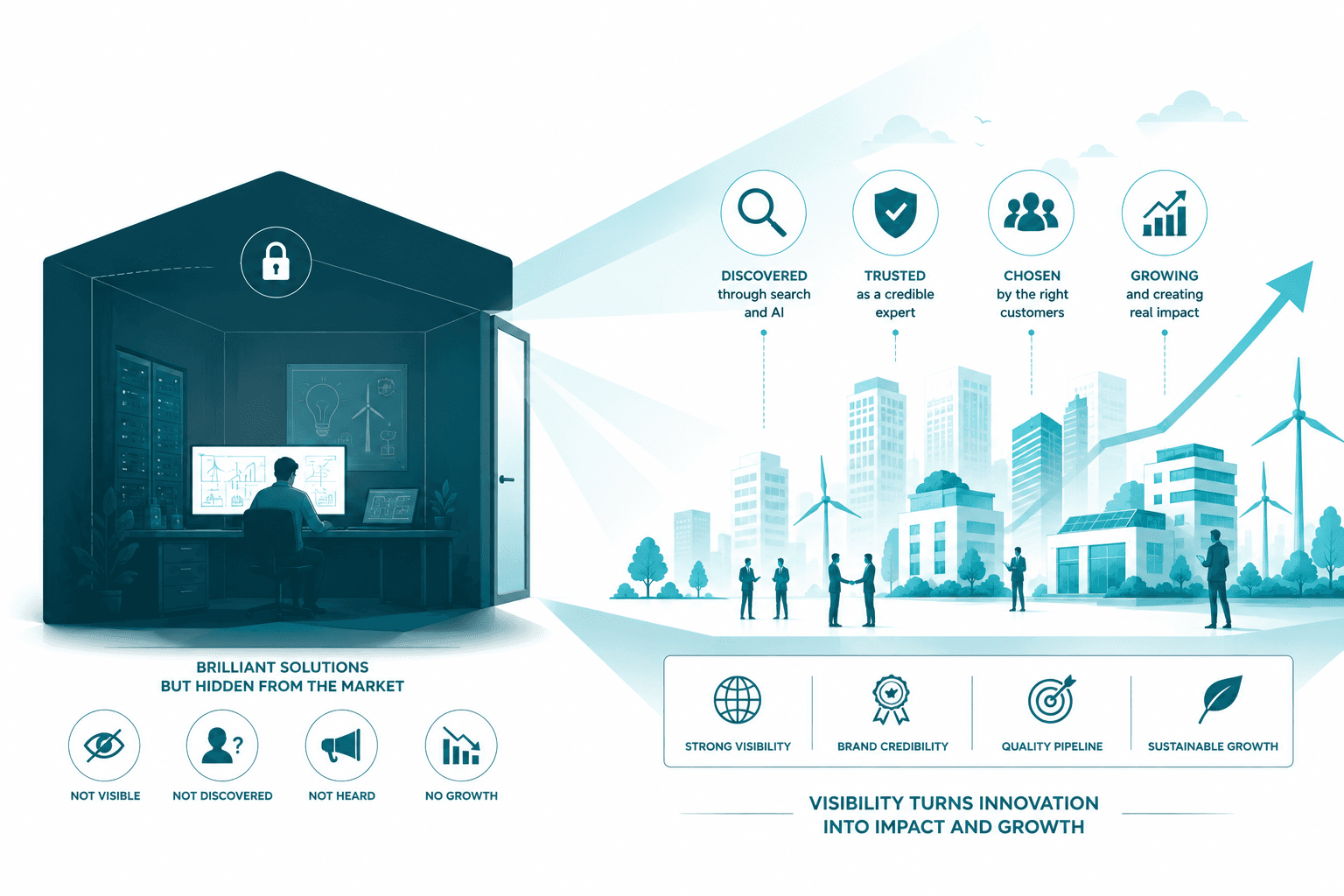 Brand visibility and digital presence for sustainability startups